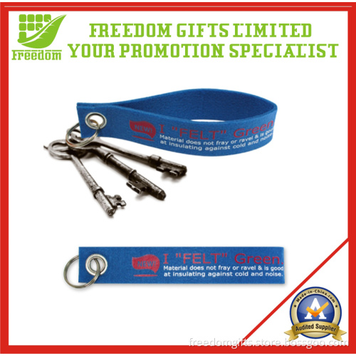 Eco-Friendly Logo Printed Wool Felt Keychain